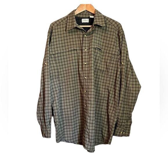 L.L.Bean mens long sleeve outdoor shirt. Size large Tall - Picture 1 of 13